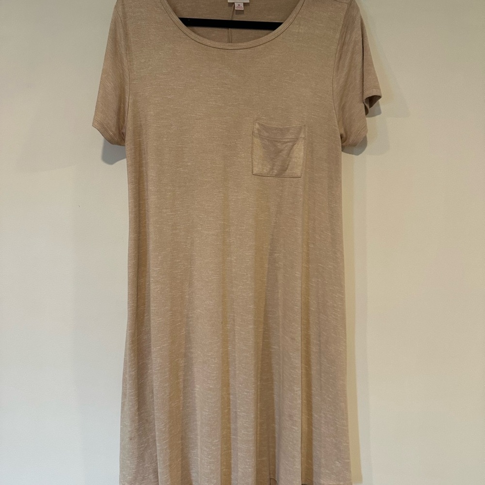 LuLaRoe Tan Short Sleeve Dress